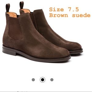Church’s Brown Suede Chelsea Boots -7.5